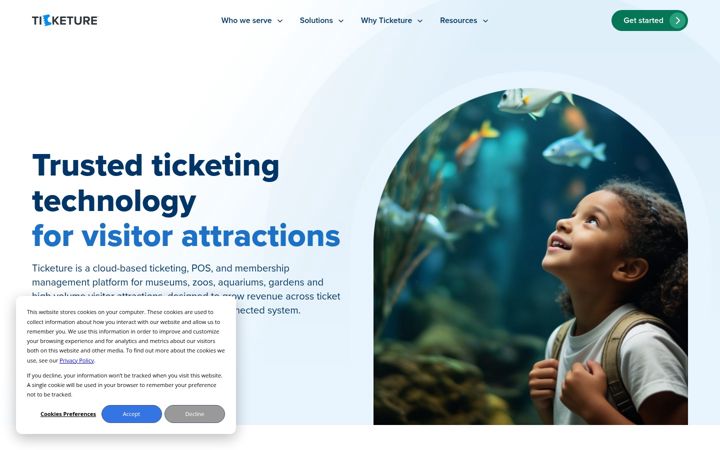 Screenshot of ticketure.com