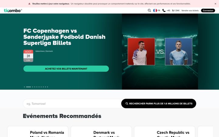 Screenshot of ticombo.fr