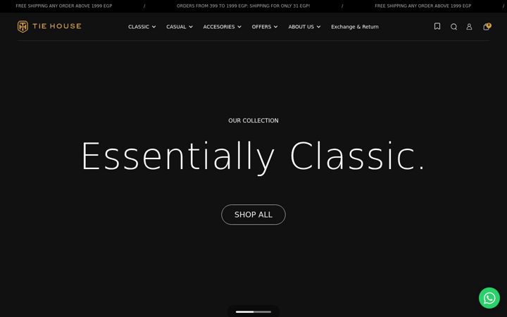 Screenshot of tie-house.com