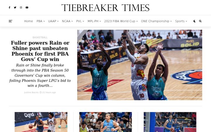 Screenshot ta' tiebreakertimes.com.ph