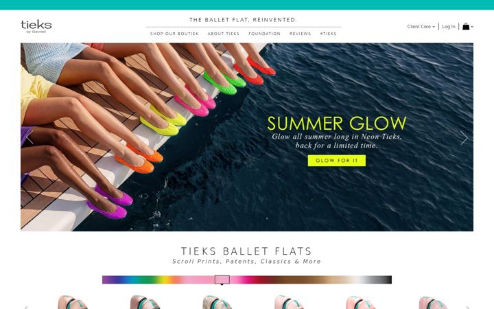 Screenshot of tieks.com