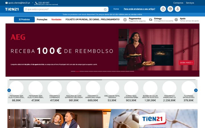Screenshot van tien21.pt
