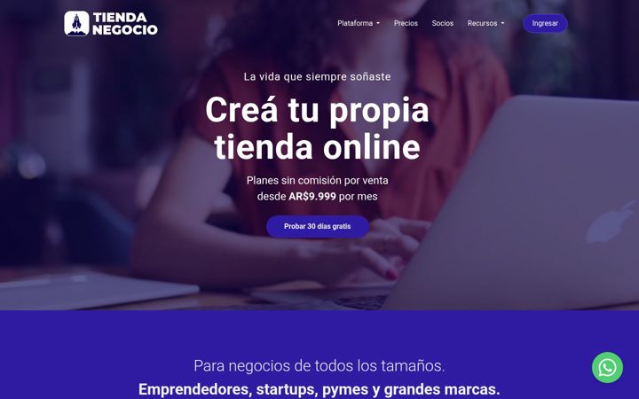 Screenshot of tiendanegocio.com
