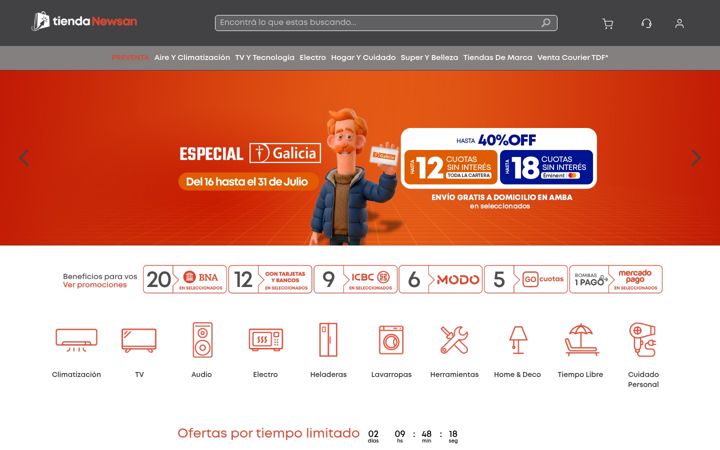 Screenshot of tiendanewsan.com.ar