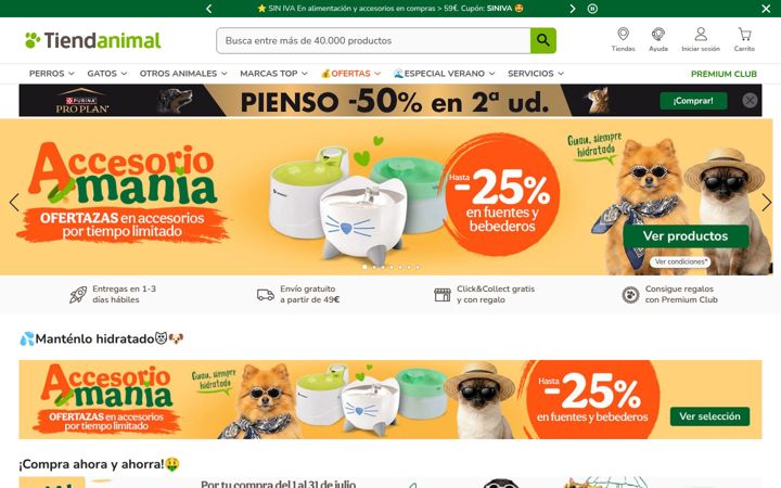 Screenshot of tiendanimal.es