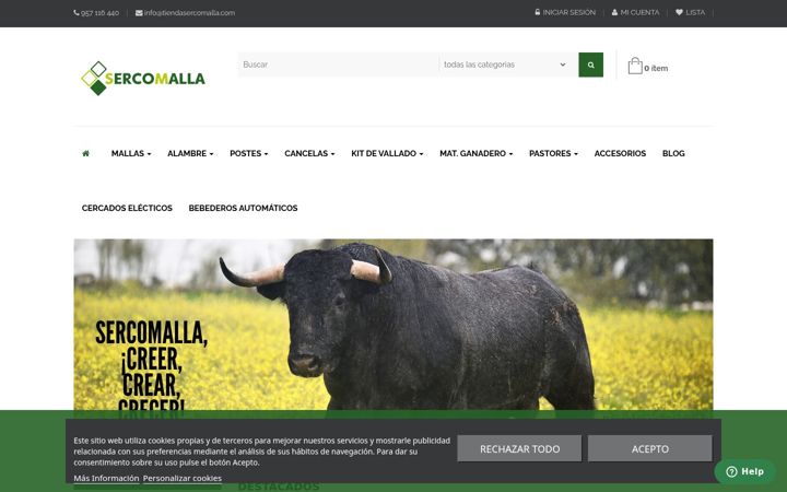 Screenshot of tiendasercomalla.com