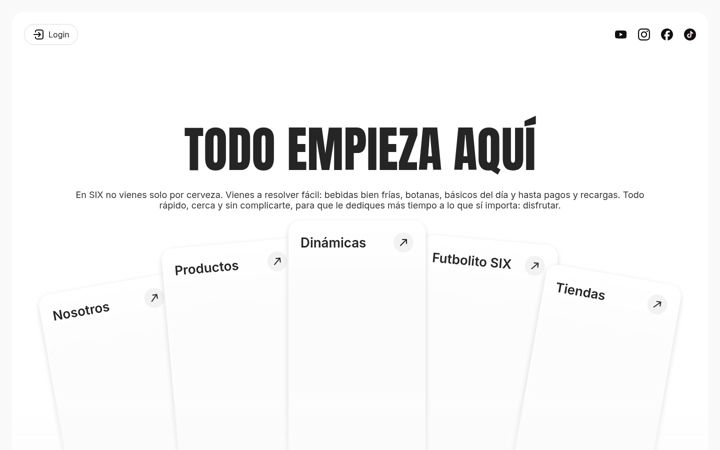 Screenshot of tiendasix.com.mx
