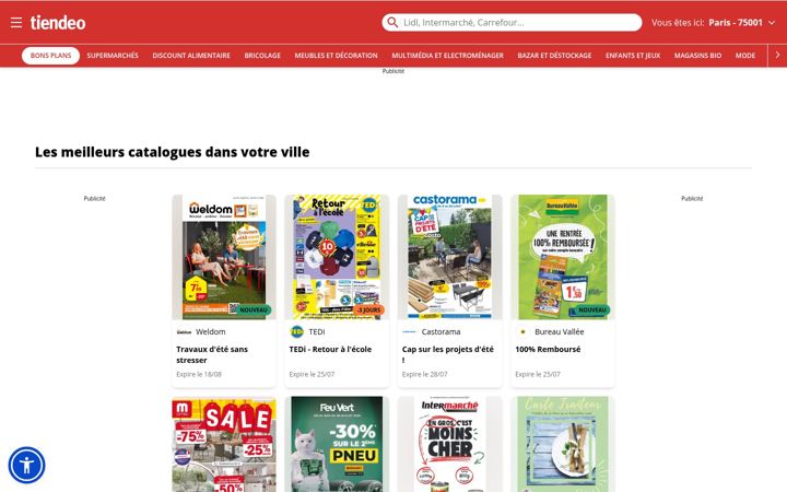 Screenshot of tiendeo.fr