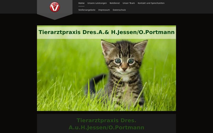 Captură de ecran a tierarzt-luetjenburg.de