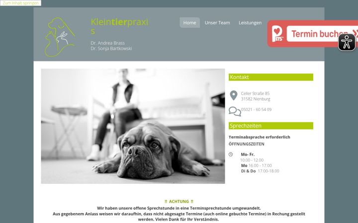Képernyőkép: tierarzt-nienburg.de