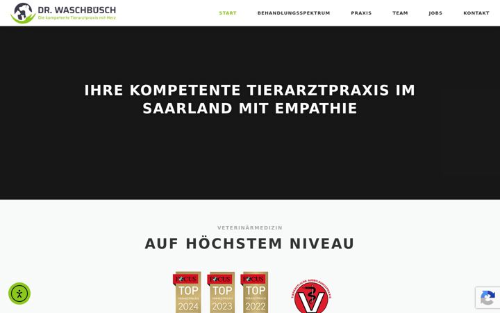 Captura de pantalla de tierarzt-waschbuesch.de