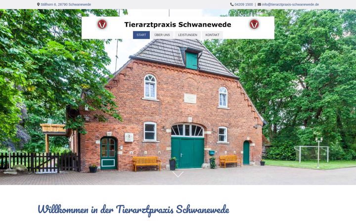 Ekrānuzņēmums no tierarztpraxis-schwanewede.de