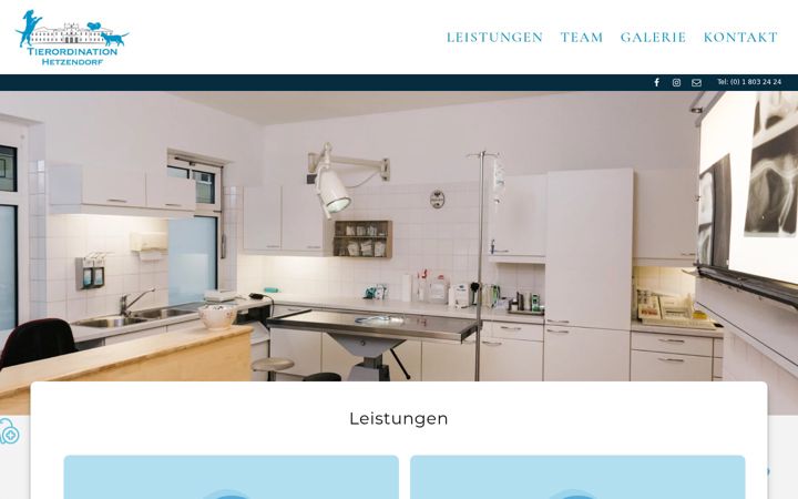Screenshot of tierordination-hetzendorf.at
