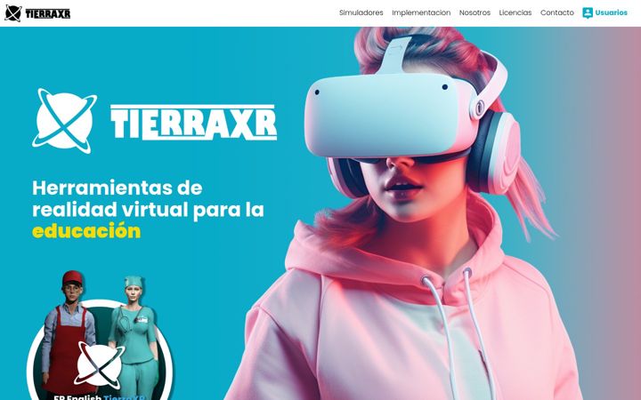 Captură de ecran a tierraxr.com