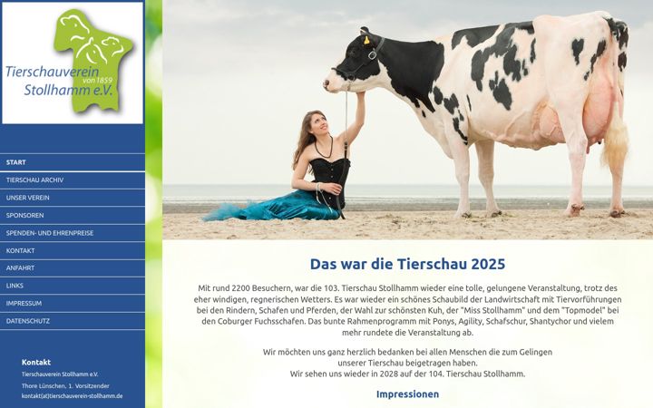Skjermbilde av tierschauverein-stollhamm.de