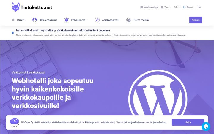Screenshot of tietokettu.net