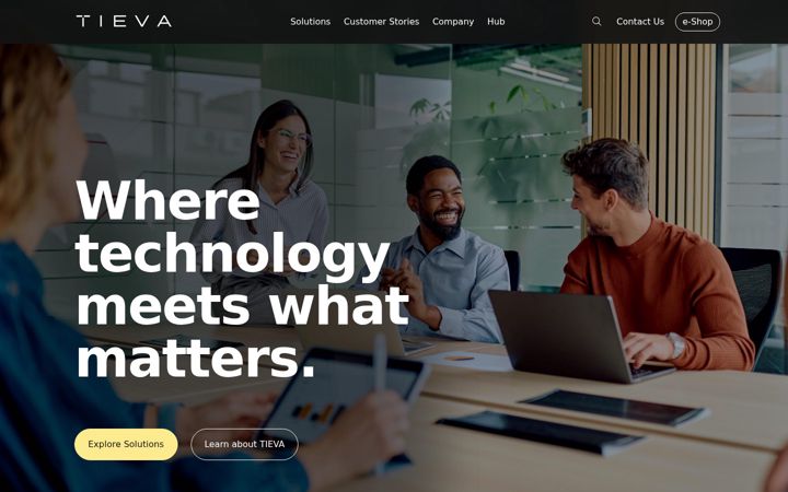 Screenshot of tieva.uk