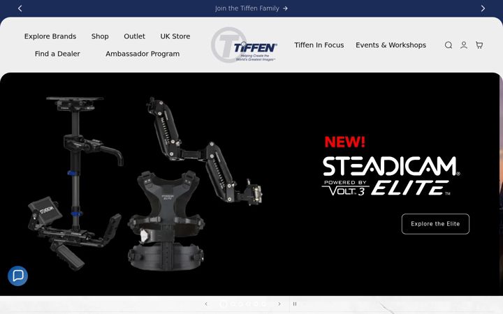 Screenshot of tiffen.com