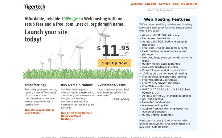 Screenshot of tigertech.org