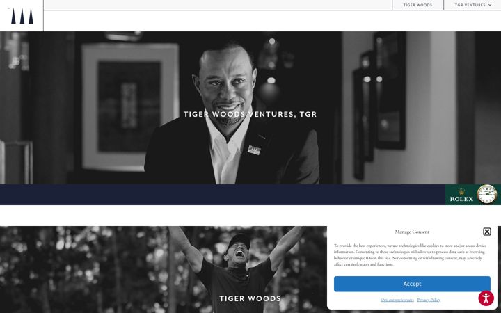 Screenshot of tigerwoods.com