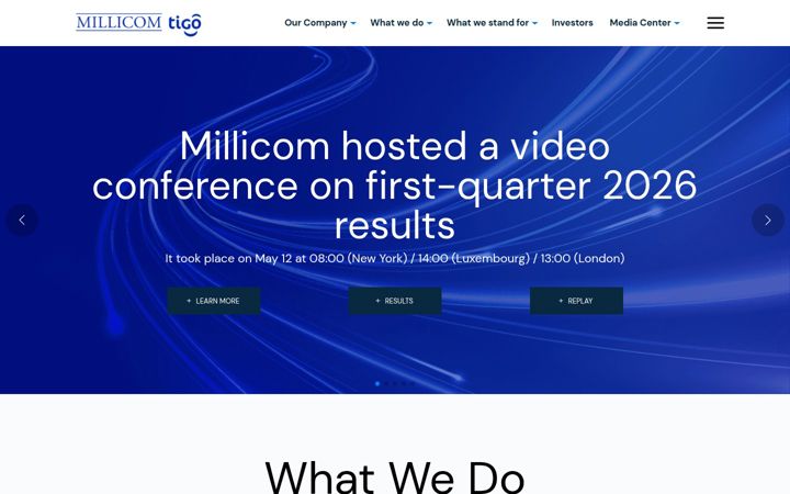 Screenshot of tigo.com