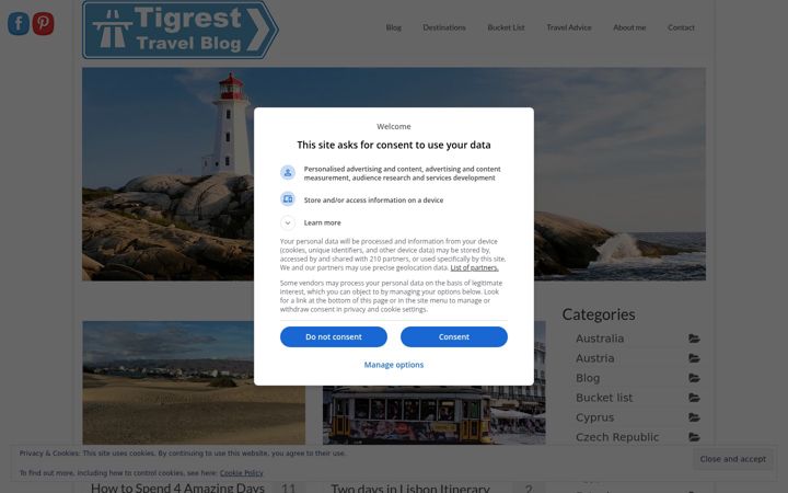 Screenshot of tigrest.com
