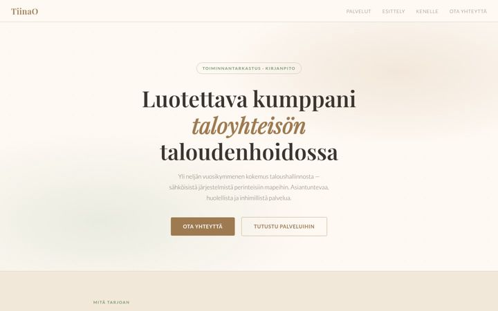 Screenshot of tiinao.fi