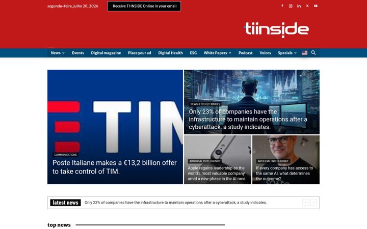Screenshot of tiinside.com.br