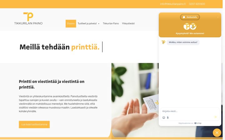 Captura de ecrã de tikkurilanpaino.fi