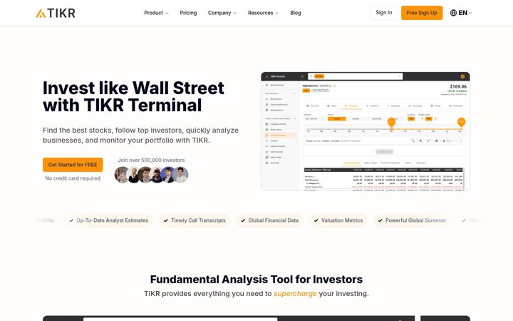 Screenshot of tikr.com