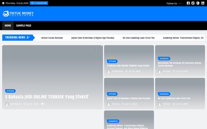 Screenshot ta' tiktukmoneycalculator.com