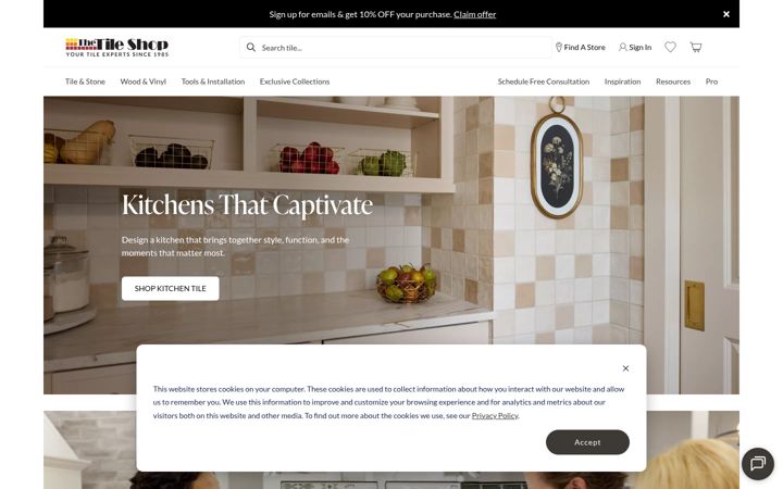 Screenshot of tileshop.com