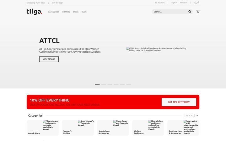 Screenshot of tilga.com
