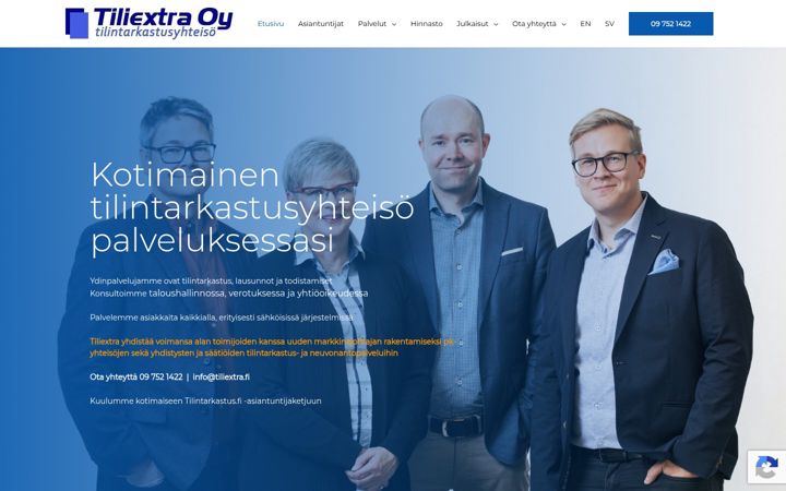 Ekrano kopija tiliextra.fi
