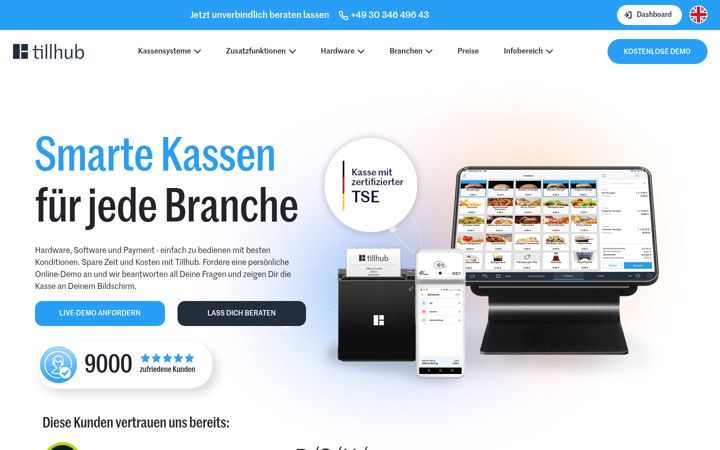 Snimka zaslona za tillhub.com