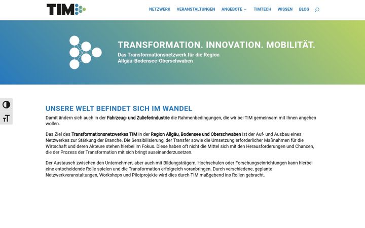 Screenshot von tim-transformiert.de