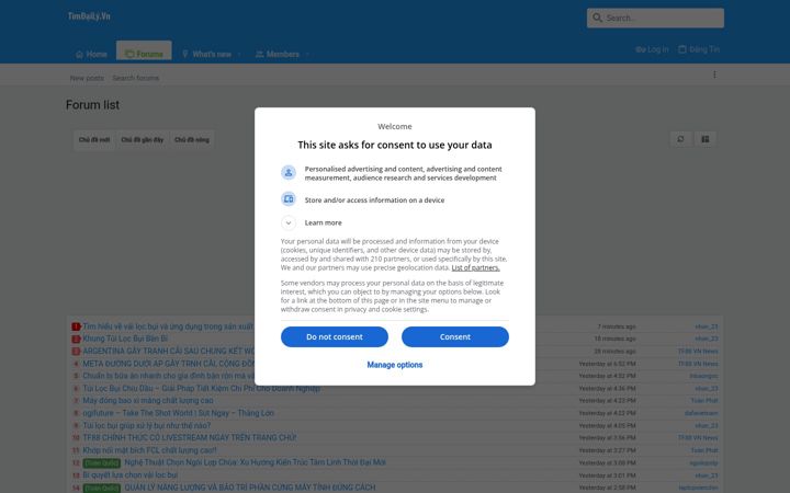 Screenshot of timdaily.vn