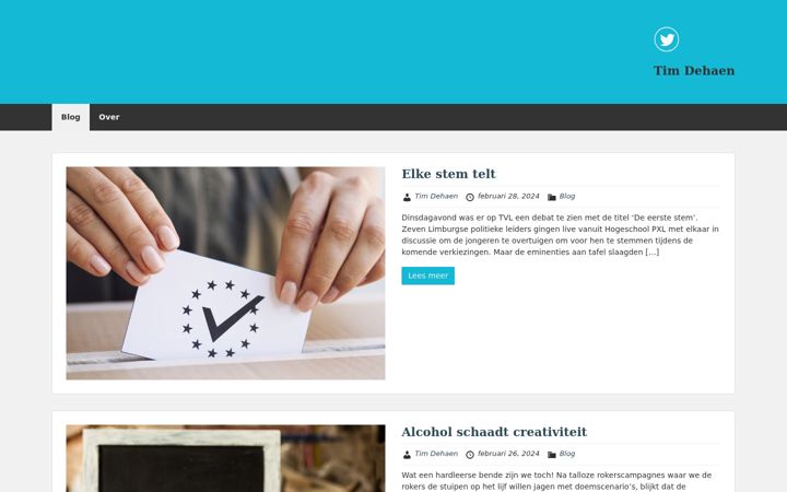 Screenshot of timdehaen.be