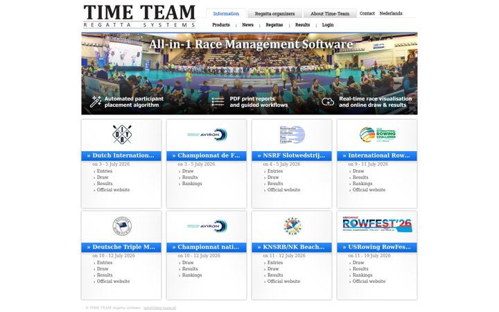 Screenshot of time-team.nl