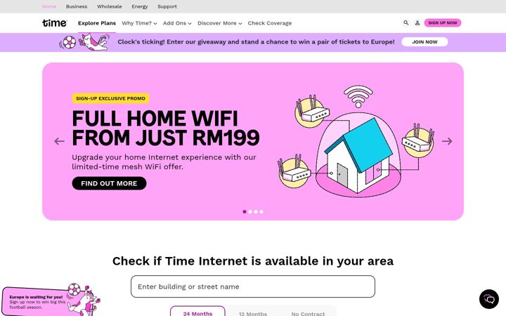 Screenshot of time.com.my