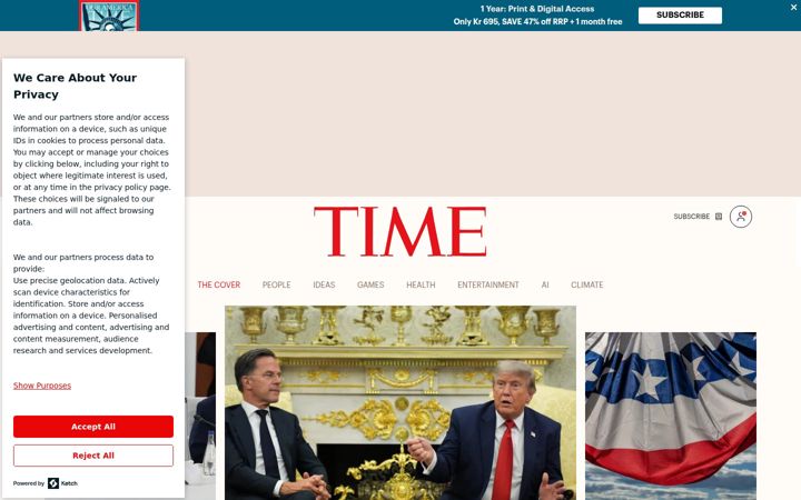 Skärmbild av time.com