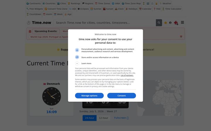 Screenshot of time.now