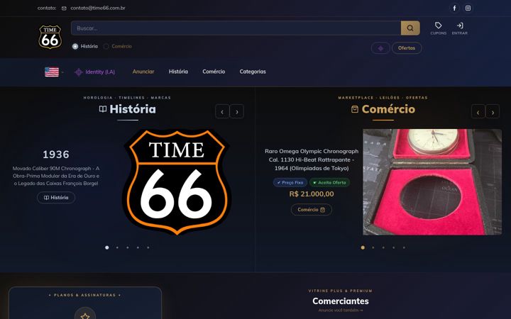 Screenshot van time66.com.br