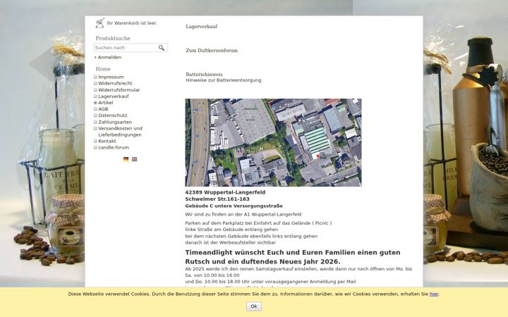 Screenshot of timeandlight.de