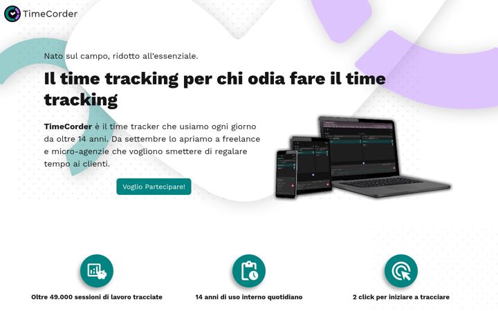 Screenshot of timecorder.net