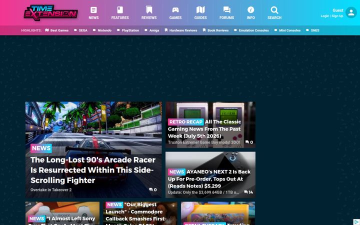 Screenshot of timeextension.com