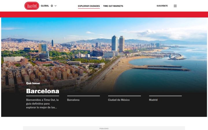 Screenshot of timeout.es