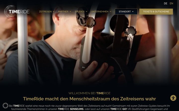 Screenshot of timeride.de