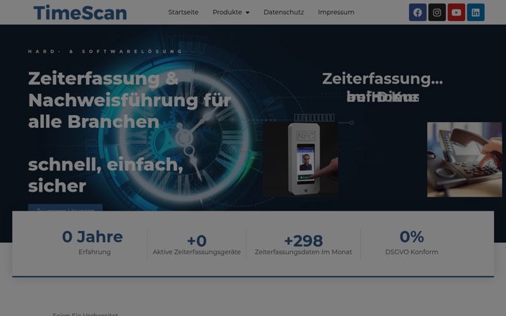 Screenshot of timescan.de