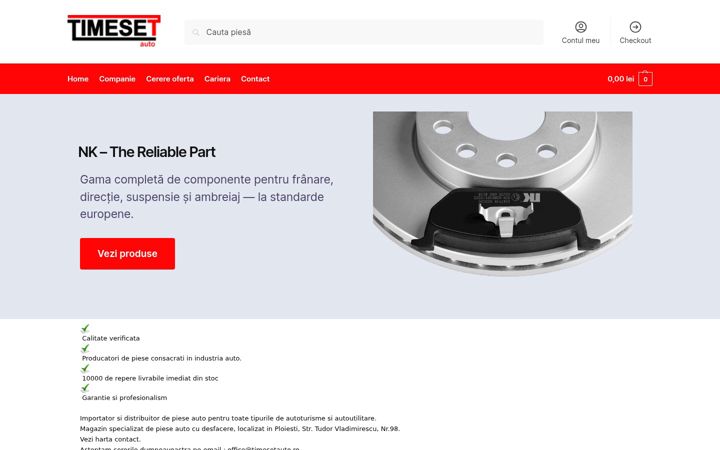Screenshot of timesetauto.ro